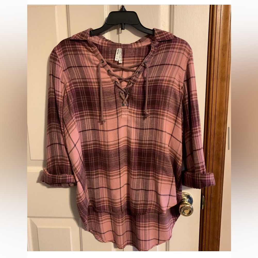Rose Plaid Shirt
